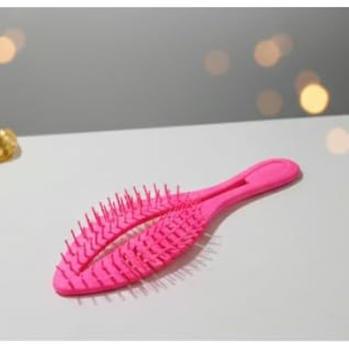 Hair Brush, Detangling Brush, Feather Shape Design Multi Color Lightweight Easy to Carry - Image 5
